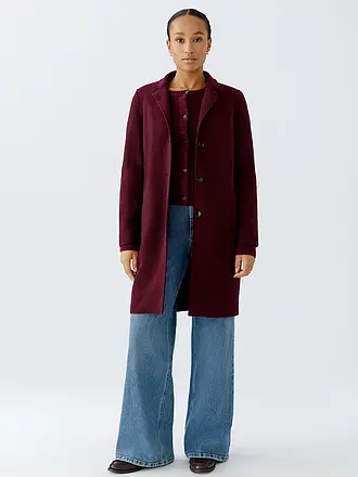 OUÍ | Manteau en laine | dunkelrot